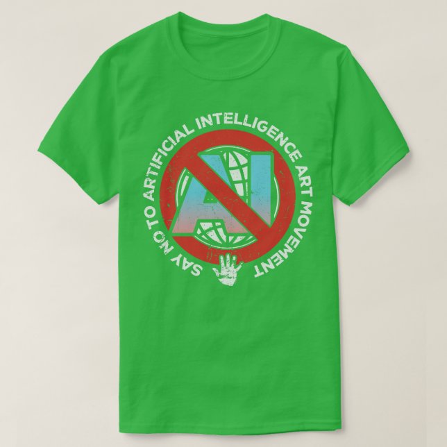 Camiseta Decir no al movimiento de arte de IA (Diseño del anverso)