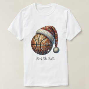 Camiseta Deck the Balls Basketball Holiday T-Shirt