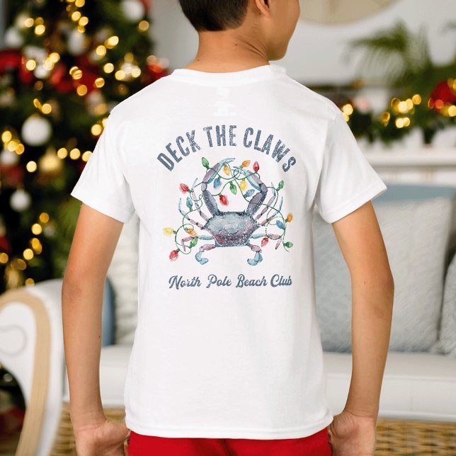 Camiseta “Deck the Claws” Blue Crab Christmas (Subido por el creador)