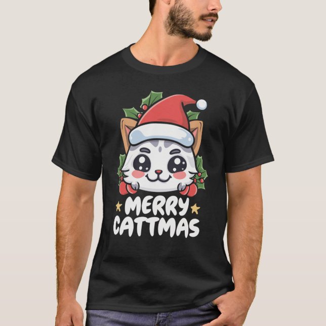 Camiseta Deck the halls Cat (Anverso)