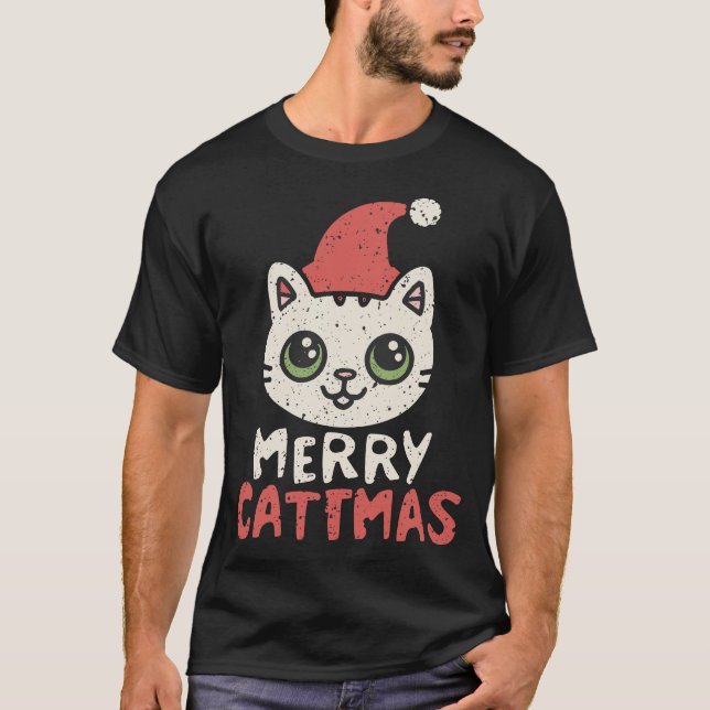 Camiseta Deck the halls Happy Cat (Anverso)