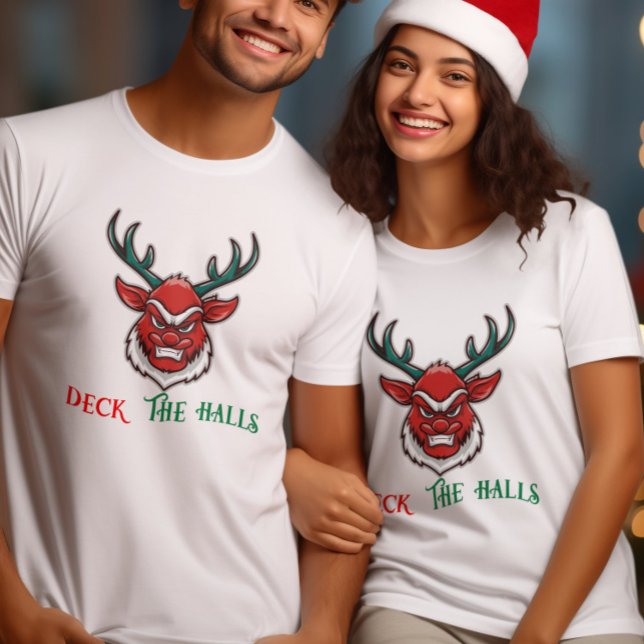 Camiseta Deck the halls Reindeer (Subido por el creador)