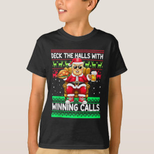 Camiseta Deck The Halls With Wints Call - Trump Santa Ch