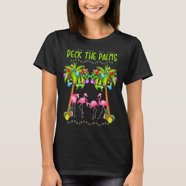 Camiseta Deck The Palms Merry Flamingo Navidades 1 (Anverso)