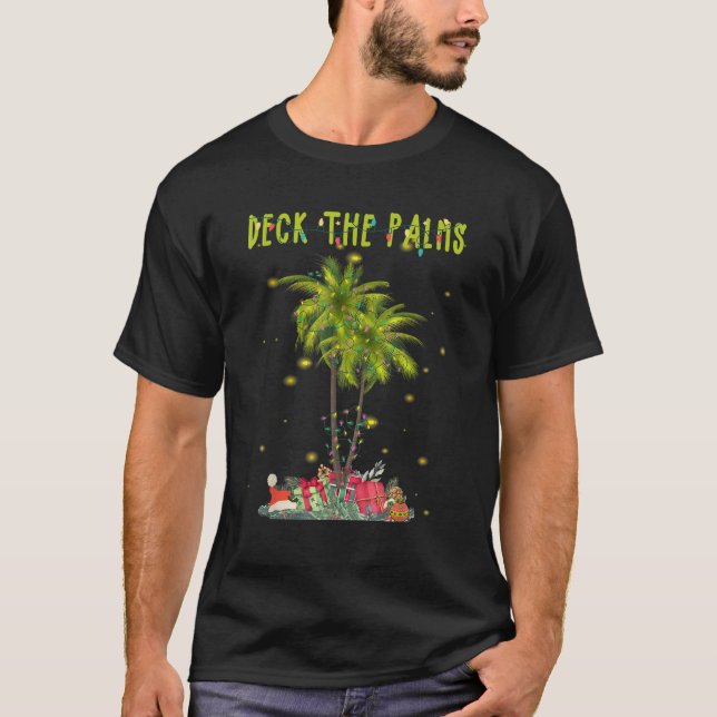 Camiseta Deck The Palms Navidades Hawai Palm Tree Lights (Anverso)