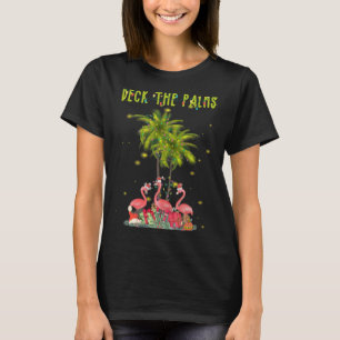 Camiseta Deck The Palms Navidades Hawaianos Luces Palm Flam