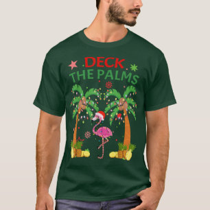 Camiseta Deck The Palms Pajamas Navidades Florida Flamingo