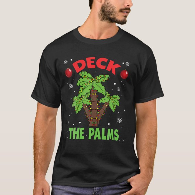 Camiseta Deck The Palms Tree Light Hawaiin Navidades Mele K (Anverso)