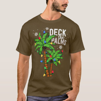 Camiseta Deck The Palms Tropical Hawaii Christmas Palm Tree
