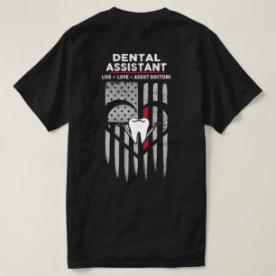 Camiseta Declación del Ayudante Dental de la Bandera de Est