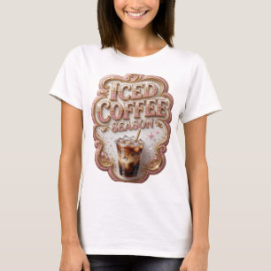 Camiseta Declaración Café helado Temporada Diseño atrevido