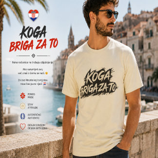 Camiseta Declaración de Actitud Croata Koga Briga Za To
