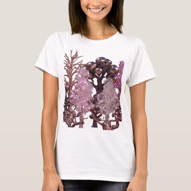 Camiseta Declaración de arte abstracto Chic Silver (Anverso)