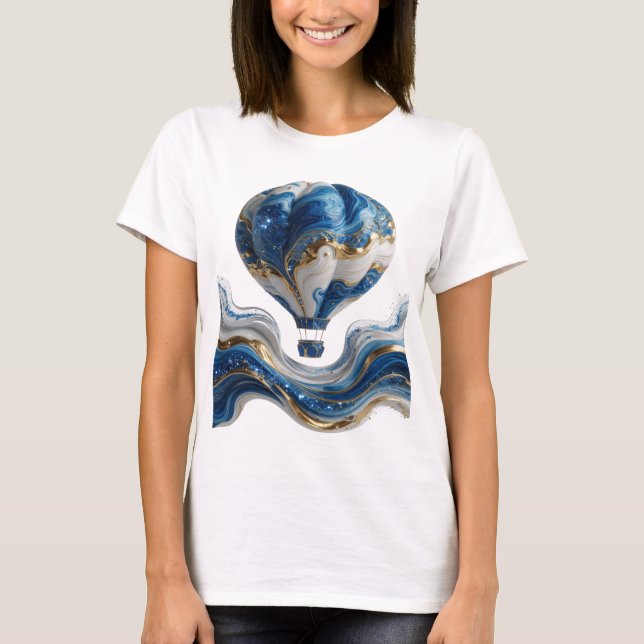 Camiseta Declaración de arte abstracto de oro impactante (Anverso)