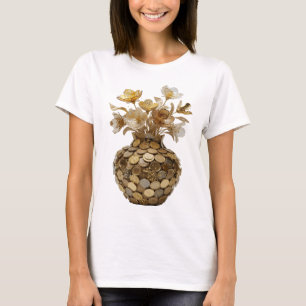 Camiseta Declaración de arte abstracto plateado ingenioso d