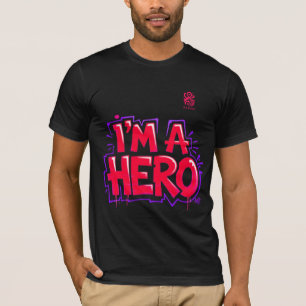 Camiseta Declaración de arte callejero neón en negrita y gr