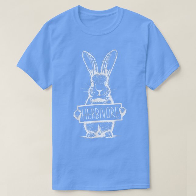 Camiseta Declaración de Conejo Herbivoro Vegetarian (Diseño del anverso)