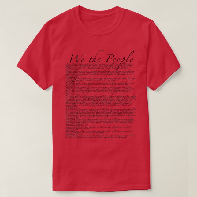 Camiseta Declaración De Derechos Estadounidense Constitució (Diseño del anverso)