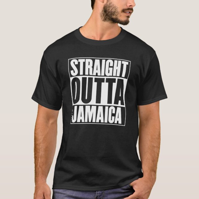 Camiseta Declaración de eslogan de Straight Outta Jamaica D (Anverso)