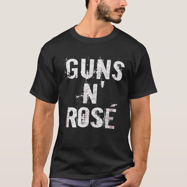 Camiseta Declaración de Guns N Rosa Funny Wine Drinker (Anverso)