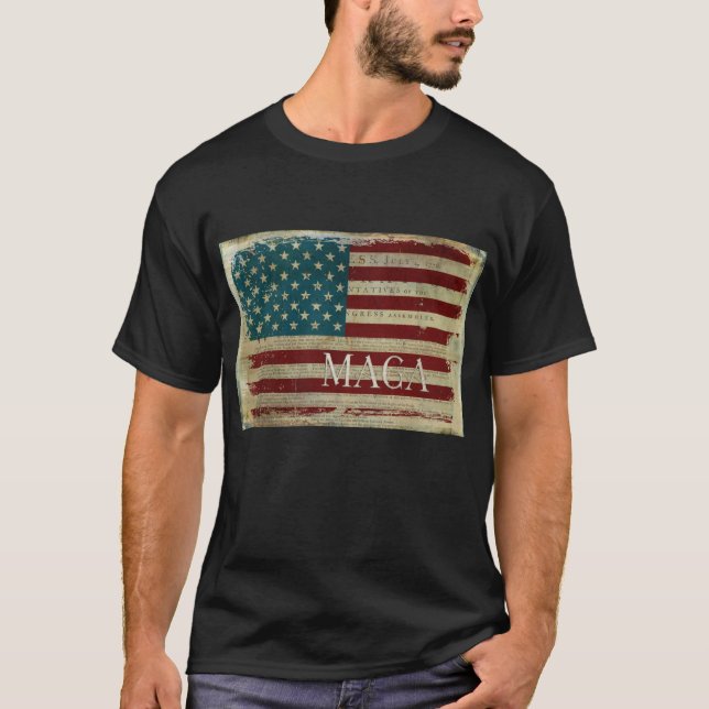 Camiseta Declaración de independencia de la bandera de MAGA (Anverso)