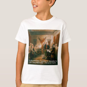 Camiseta Declaración de Independencia y cita de Ben Frankli