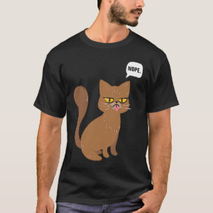 Camiseta Declaración de Nope de Gato Gráfico