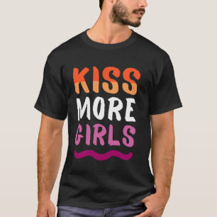 Camiseta Declaración de orgullo lésbico juguetón con colore