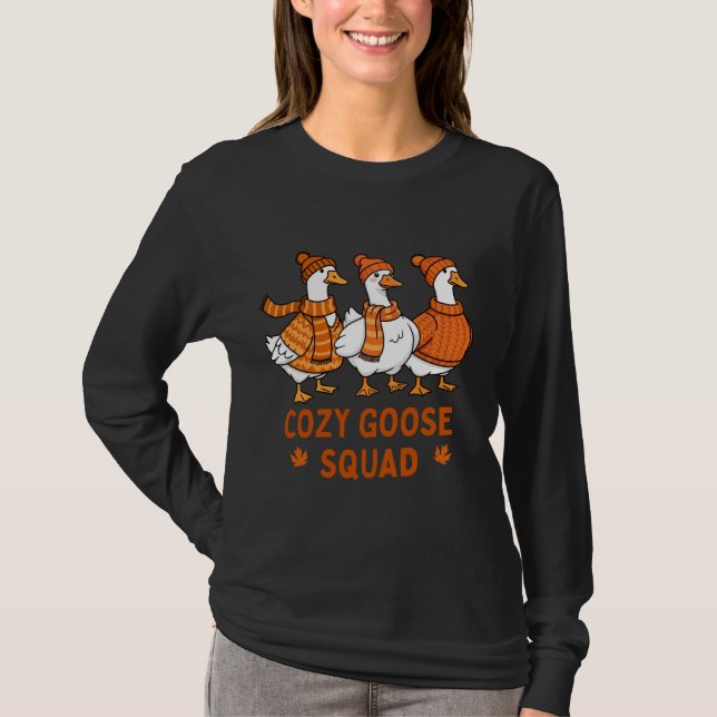 Camiseta Declaración de otoño de Cosy Goose Squad (Anverso)