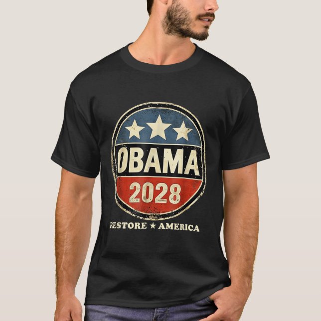 Camiseta Declaración de retorno de Obama de 2028 _7 (Anverso)