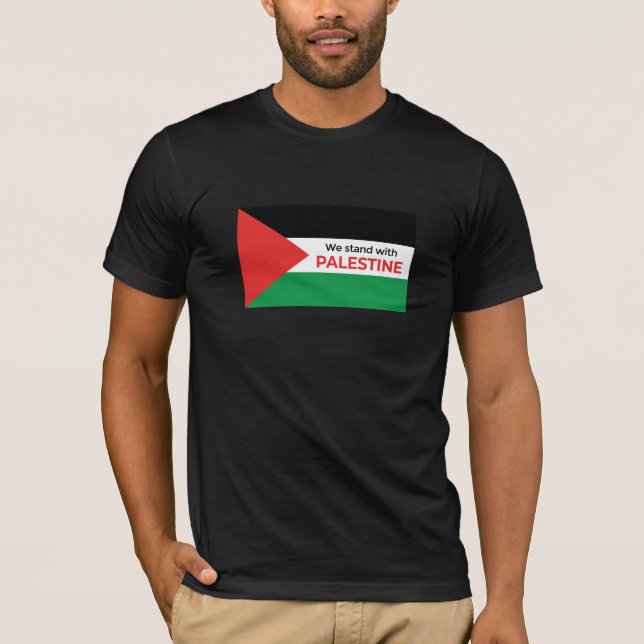 Camiseta Declaración de solidaridad: Bandera de Palestina (Anverso)