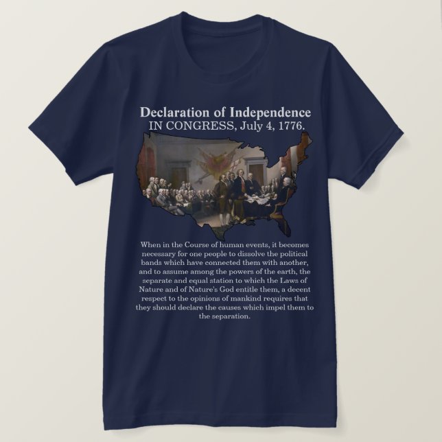 Camiseta Declaración del CONGRESO de Independencia, 4 de ju (Anverso del diseño)