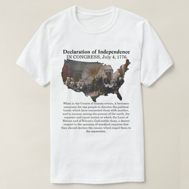 Camiseta Declaración del CONGRESO de Independencia, 4 de ju (Diseño del anverso)