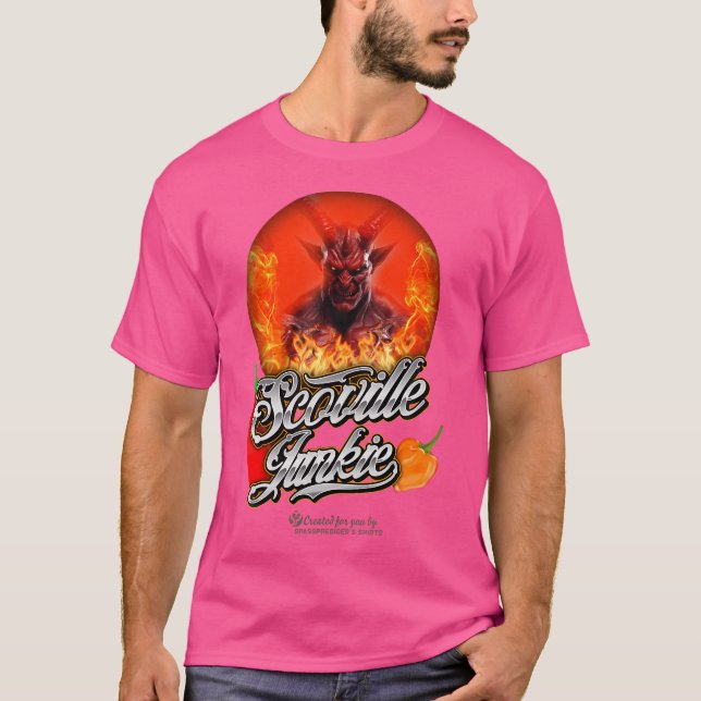 Camiseta Declaración del diablo del diseño del pimiento chi (Anverso)