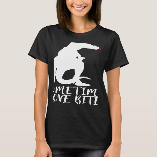 Camiseta Declaración Dinosaurio Día de San Valentín Corazón (Anverso)
