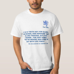 Camiseta Declaración escocesa de la independencia del leó