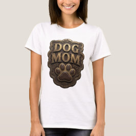Camiseta Declaración Gold DOG MOM Diseño Moderno