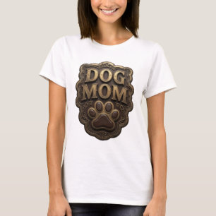 Camiseta Declaración Gold DOG MOM Diseño Moderno