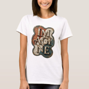 Camiseta Declaración Gold IMAGINE Diseño de Declaración
