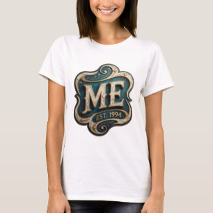 Camiseta Declaración Gold ME EST 1994 Diseño de Texto