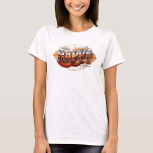 Camiseta Declaración HAPPY Negrita Diseño