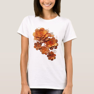 Camiseta Declaración Naranja FANTASÍA FLORAL NARANJA