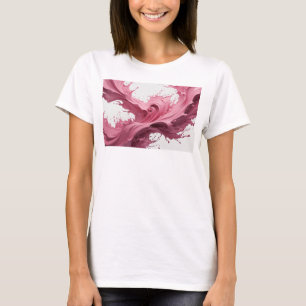Camiseta Declaración Rosa ARTE ABSTRACTO Fashion Impresión
