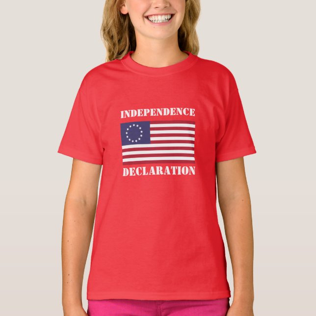 CAMISETA DECLARACIÓN SOBRE LA INDEPENDENCIA DE LAS NOVEDADE (Anverso)