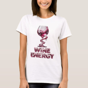 Camiseta Declaración VINO ENERGÍA Rosa Diseño