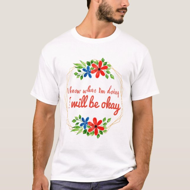 Camiseta declaraciones de vibra positivas para el trabajo y (Anverso)