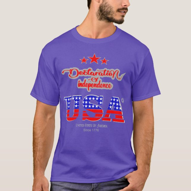 Camiseta Declaration of Independence 1776 Independence Day  (Anverso)