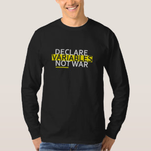 Camiseta Declare Variables Software Desarrollador Nerd Geek