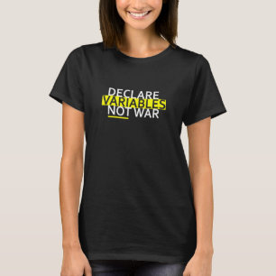 Camiseta Declare Variables Software Desarrollador Nerd Geek