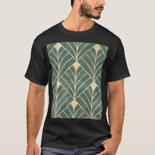 Camiseta Deco de Arte Dorado: Estilo Lujoso y Sin Marea